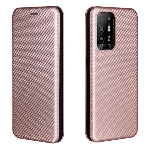 Funda de Cuero Cartera con Soporte Carcasa L02Z para Oppo A94 5G Oro Rosa