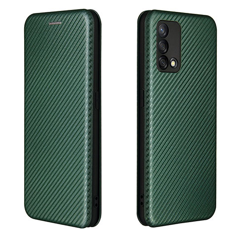 Funda de Cuero Cartera con Soporte Carcasa L02Z para Oppo A95 4G Verde