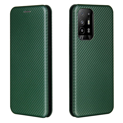 Funda de Cuero Cartera con Soporte Carcasa L02Z para Oppo A95 5G Verde