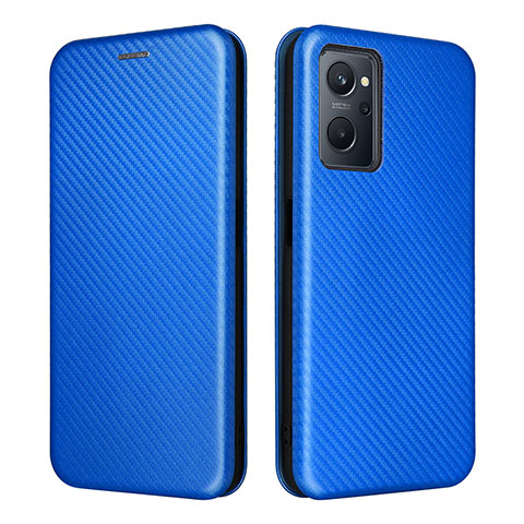 Funda de Cuero Cartera con Soporte Carcasa L02Z para Oppo A96 4G Azul