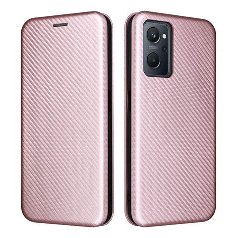 Funda de Cuero Cartera con Soporte Carcasa L02Z para Oppo A96 4G Oro Rosa