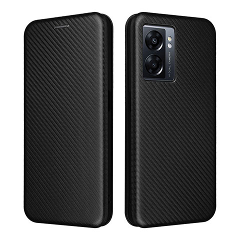 Funda de Cuero Cartera con Soporte Carcasa L02Z para Oppo K10 5G India Negro