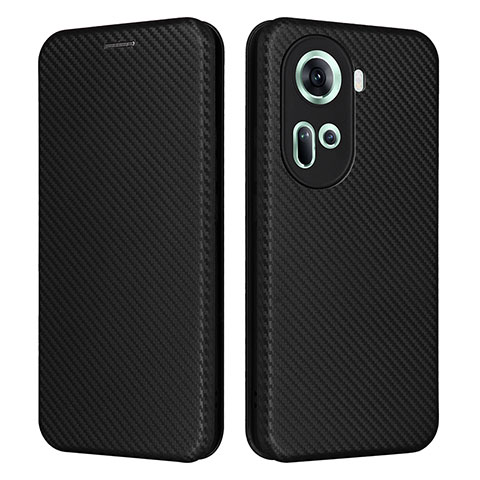 Funda de Cuero Cartera con Soporte Carcasa L02Z para Oppo Reno11 5G Negro