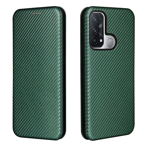 Funda de Cuero Cartera con Soporte Carcasa L02Z para Oppo Reno5 A Verde