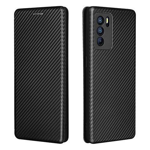 Funda de Cuero Cartera con Soporte Carcasa L02Z para Oppo Reno6 Pro 5G India Negro