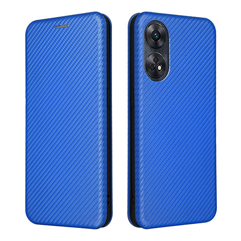 Funda de Cuero Cartera con Soporte Carcasa L02Z para Oppo Reno8 T 4G Azul