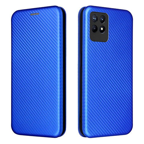 Funda de Cuero Cartera con Soporte Carcasa L02Z para Realme 8i Azul