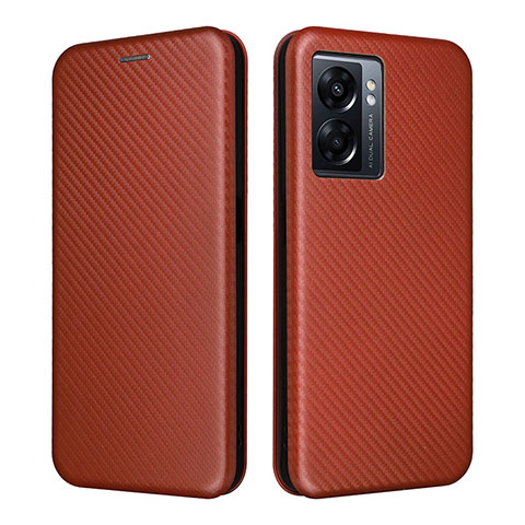 Funda de Cuero Cartera con Soporte Carcasa L02Z para Realme Narzo 50 5G Marron