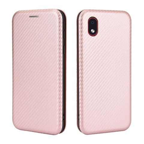 Funda de Cuero Cartera con Soporte Carcasa L02Z para Samsung Galaxy A01 Core Oro Rosa