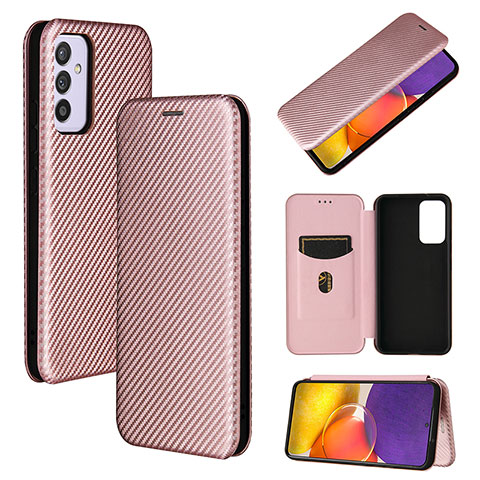 Funda de Cuero Cartera con Soporte Carcasa L02Z para Samsung Galaxy A05s Oro Rosa