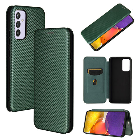 Funda de Cuero Cartera con Soporte Carcasa L02Z para Samsung Galaxy A05s Verde