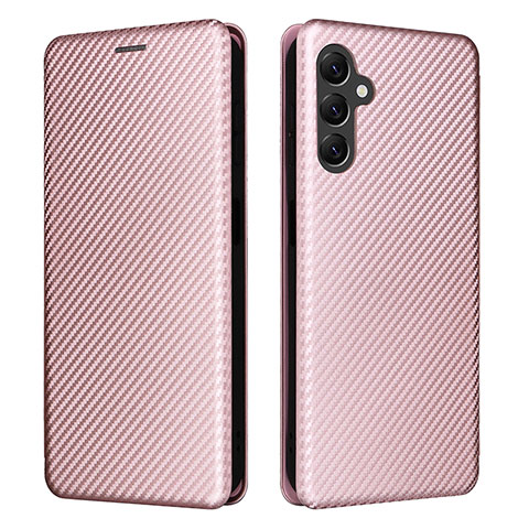 Funda de Cuero Cartera con Soporte Carcasa L02Z para Samsung Galaxy A14 4G Oro Rosa