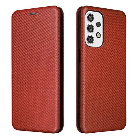 Funda de Cuero Cartera con Soporte Carcasa L02Z para Samsung Galaxy A23 4G Marron