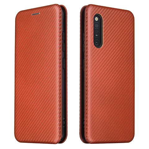 Funda de Cuero Cartera con Soporte Carcasa L02Z para Samsung Galaxy A41 SC-41A Marron