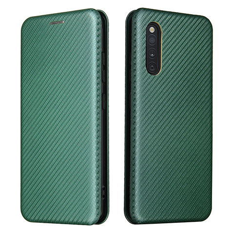 Funda de Cuero Cartera con Soporte Carcasa L02Z para Samsung Galaxy A41 SC-41A Verde