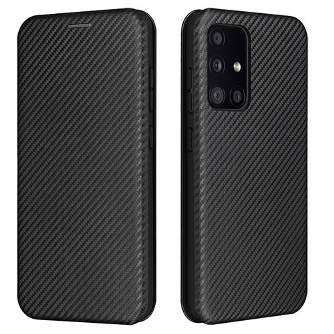 Funda de Cuero Cartera con Soporte Carcasa L02Z para Samsung Galaxy A52 4G Negro