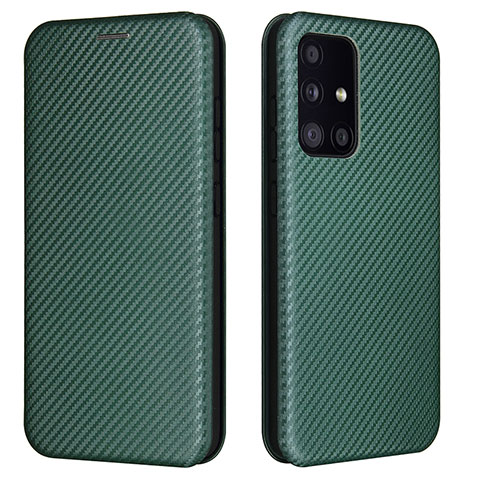 Funda de Cuero Cartera con Soporte Carcasa L02Z para Samsung Galaxy A52 5G Verde