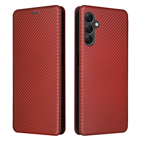 Funda de Cuero Cartera con Soporte Carcasa L02Z para Samsung Galaxy M44 5G Marron