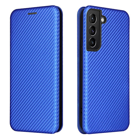 Funda de Cuero Cartera con Soporte Carcasa L02Z para Samsung Galaxy S21 Plus 5G Azul