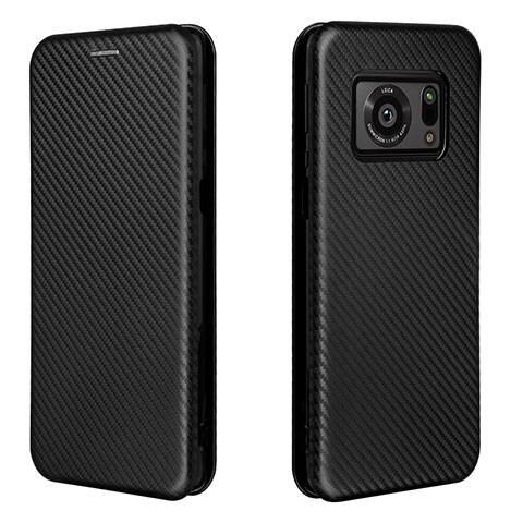 Funda de Cuero Cartera con Soporte Carcasa L02Z para Sharp Aquos R6 Negro