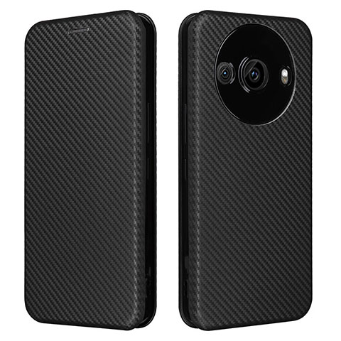 Funda de Cuero Cartera con Soporte Carcasa L02Z para Sharp Aquos R8 Pro Negro