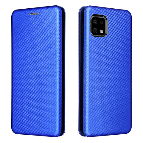 Funda de Cuero Cartera con Soporte Carcasa L02Z para Sharp Aquos Sense6 Azul