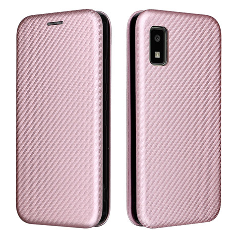 Funda de Cuero Cartera con Soporte Carcasa L02Z para Sharp Aquos wish2 Oro Rosa