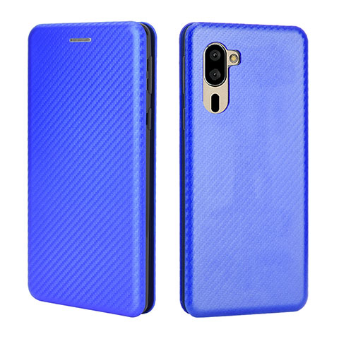 Funda de Cuero Cartera con Soporte Carcasa L02Z para Sharp Simple Sumaho 5 Azul