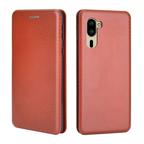 Funda de Cuero Cartera con Soporte Carcasa L02Z para Sharp Simple Sumaho 5 Marron