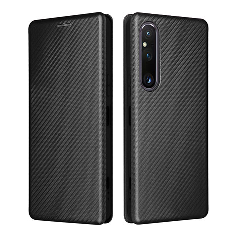 Funda de Cuero Cartera con Soporte Carcasa L02Z para Sony Xperia 1 V Negro