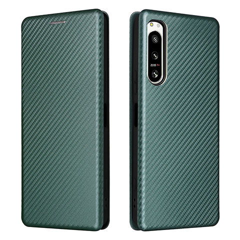 Funda de Cuero Cartera con Soporte Carcasa L02Z para Sony Xperia 5 IV Verde