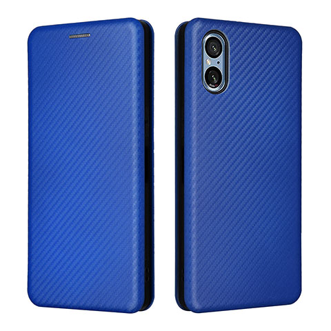 Funda de Cuero Cartera con Soporte Carcasa L02Z para Sony Xperia 5 V Azul