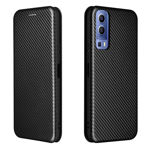 Funda de Cuero Cartera con Soporte Carcasa L02Z para Vivo iQOO Z3 5G Negro