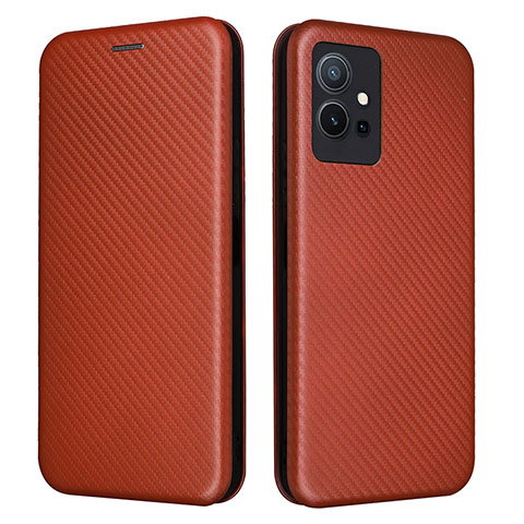 Funda de Cuero Cartera con Soporte Carcasa L02Z para Vivo T1 5G India Marron