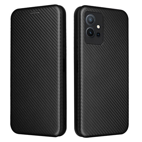 Funda de Cuero Cartera con Soporte Carcasa L02Z para Vivo T1 5G India Negro