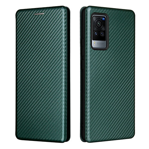 Funda de Cuero Cartera con Soporte Carcasa L02Z para Vivo X60 Pro 5G Verde