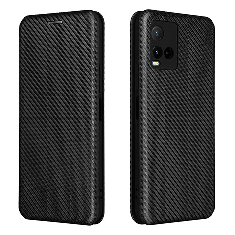 Funda de Cuero Cartera con Soporte Carcasa L02Z para Vivo Y21G Negro