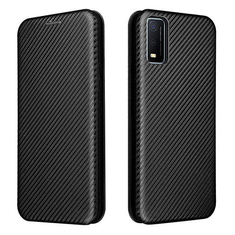 Funda de Cuero Cartera con Soporte Carcasa L02Z para Vivo Y3s (2021) Negro