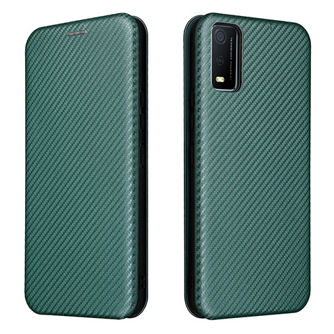 Funda de Cuero Cartera con Soporte Carcasa L02Z para Vivo Y3s (2021) Verde