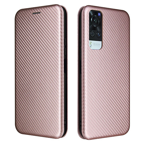 Funda de Cuero Cartera con Soporte Carcasa L02Z para Vivo Y51 (2021) Oro Rosa