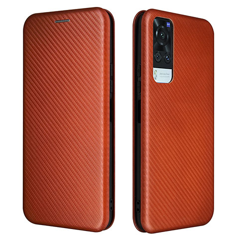 Funda de Cuero Cartera con Soporte Carcasa L02Z para Vivo Y51A Marron