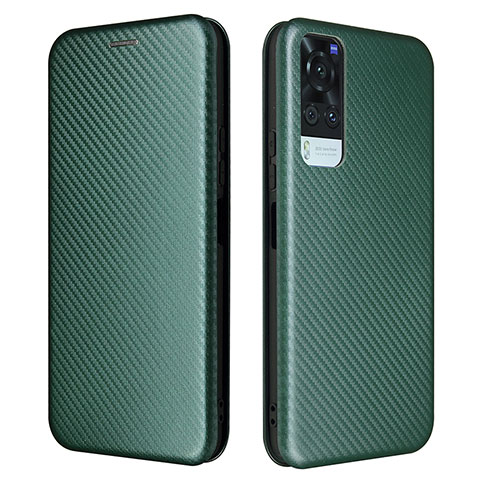 Funda de Cuero Cartera con Soporte Carcasa L02Z para Vivo Y53s 4G Verde