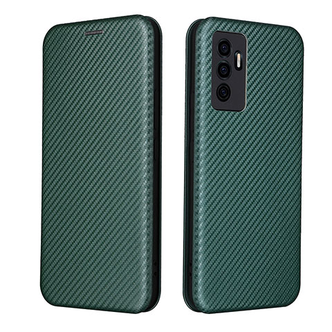 Funda de Cuero Cartera con Soporte Carcasa L02Z para Vivo Y75 4G Verde