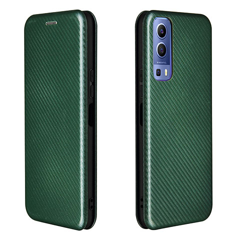 Funda de Cuero Cartera con Soporte Carcasa L02Z para Vivo Y75s 5G Verde