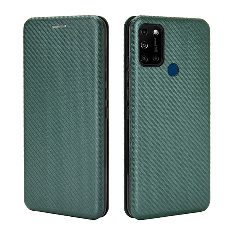 Funda de Cuero Cartera con Soporte Carcasa L02Z para Wiko View5 Verde