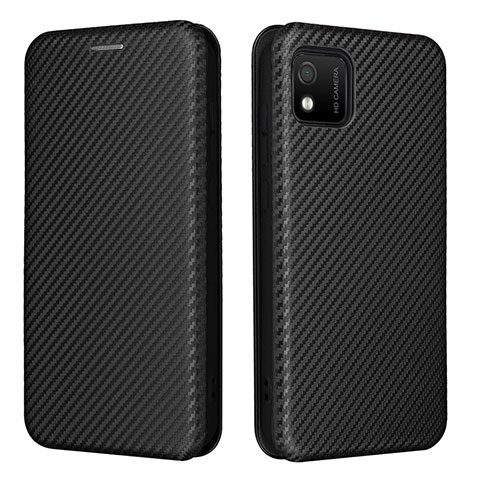 Funda de Cuero Cartera con Soporte Carcasa L02Z para Wiko Y52 Negro