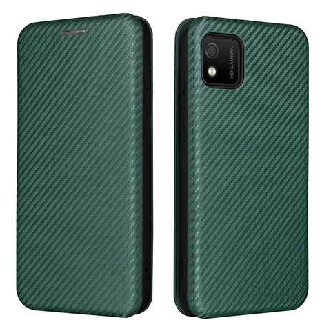 Funda de Cuero Cartera con Soporte Carcasa L02Z para Wiko Y52 Verde