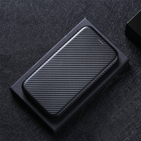 Funda de Cuero Cartera con Soporte Carcasa L02Z para Wiko Y82 Negro