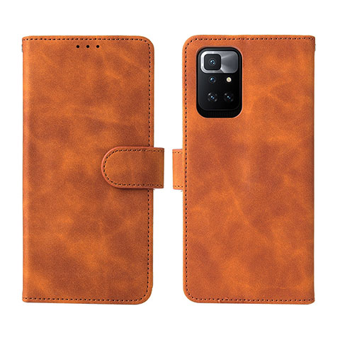 Funda de Cuero Cartera con Soporte Carcasa L02Z para Xiaomi Redmi 10 (2022) Marron