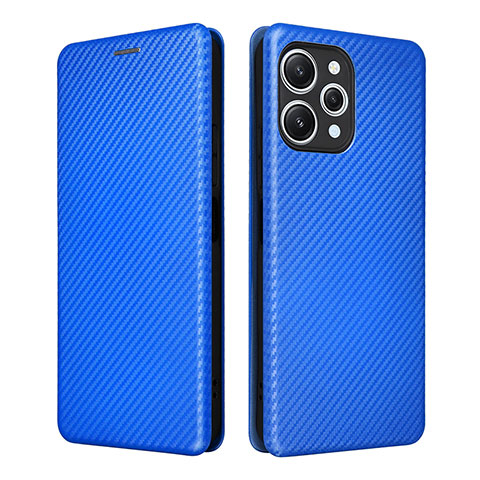 Funda de Cuero Cartera con Soporte Carcasa L02Z para Xiaomi Redmi 12 4G Azul